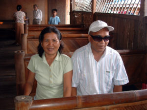 Rommel, who is blind, with his guide Liza.