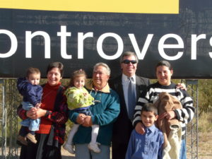 Oviedos family, owners of the land where a billboard is located.