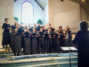 Three Angels’ Chorale, of Hartland College, travels many miles to minister to hearts old and young.